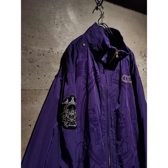 COOGI Purple Embroidered Track Jacket XXXL Rare Castle Crest Australia - Picture 1 of 10